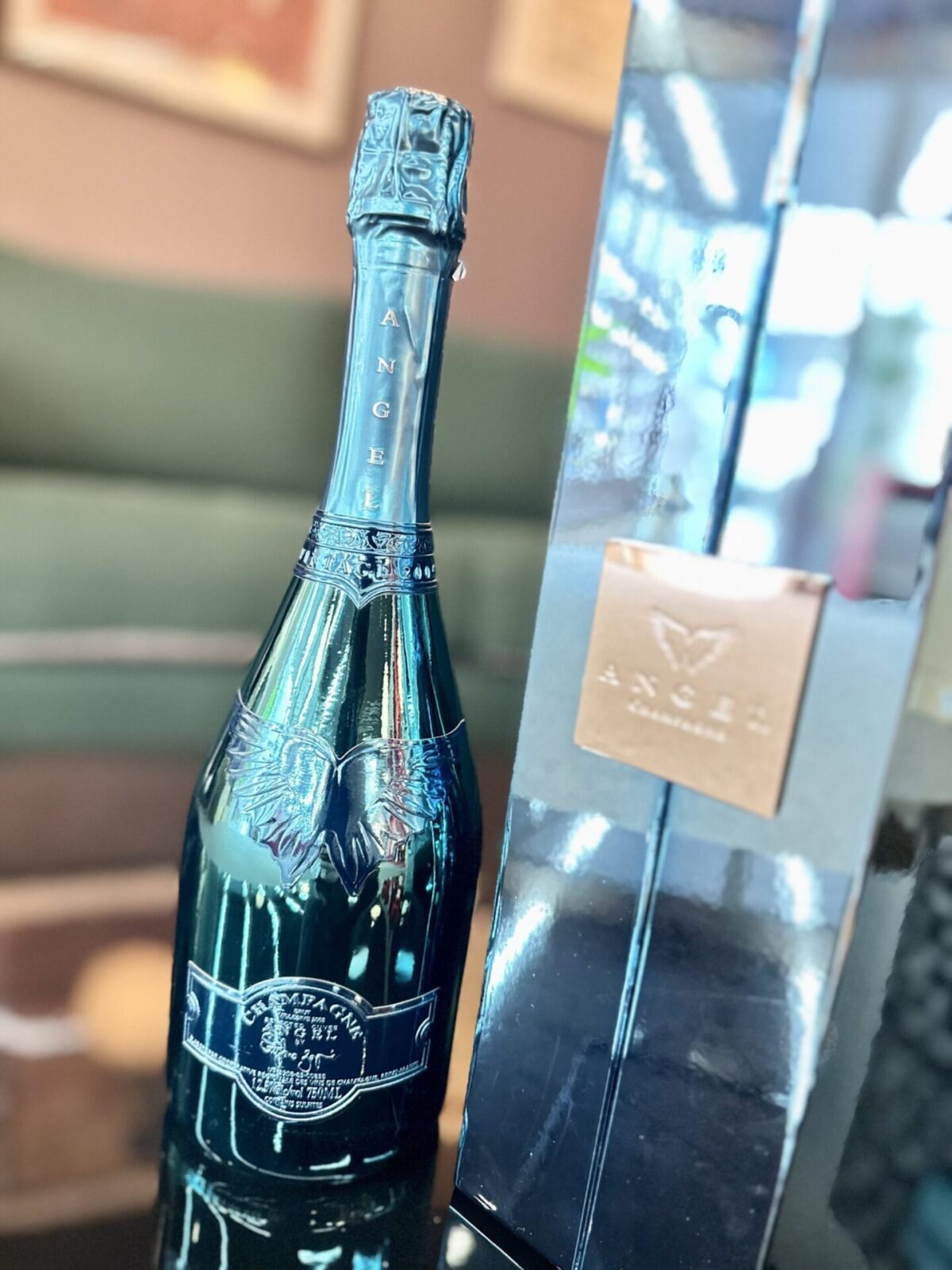 エンジェル ANGEL レッド ボトルケース 空箱 CHAMPAGNE 小物入 - その他