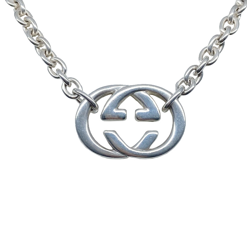 GUCCI グッチ インターロッキングGネックレス 約45cm AG925 シルバー