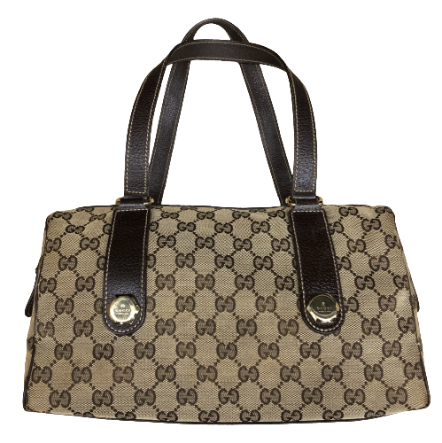 GUCCI グッチ ハンドバッグ レザー ブラウン 大容量 GUCCI グッチ ショルダーバッグ トートバッグ グッチシマ レザー