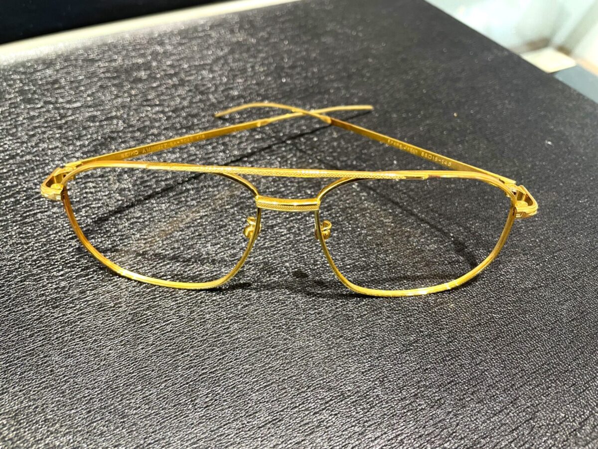 ☆ 眼鏡 SEIKO ORPHEE メガネ 金 K18 重さ25.6g - めがね、コンタクト