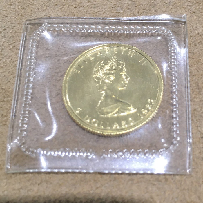 中古AB/使用感小】 24金 メイプルリーフ 金貨 1/10オンス 1/10oz
