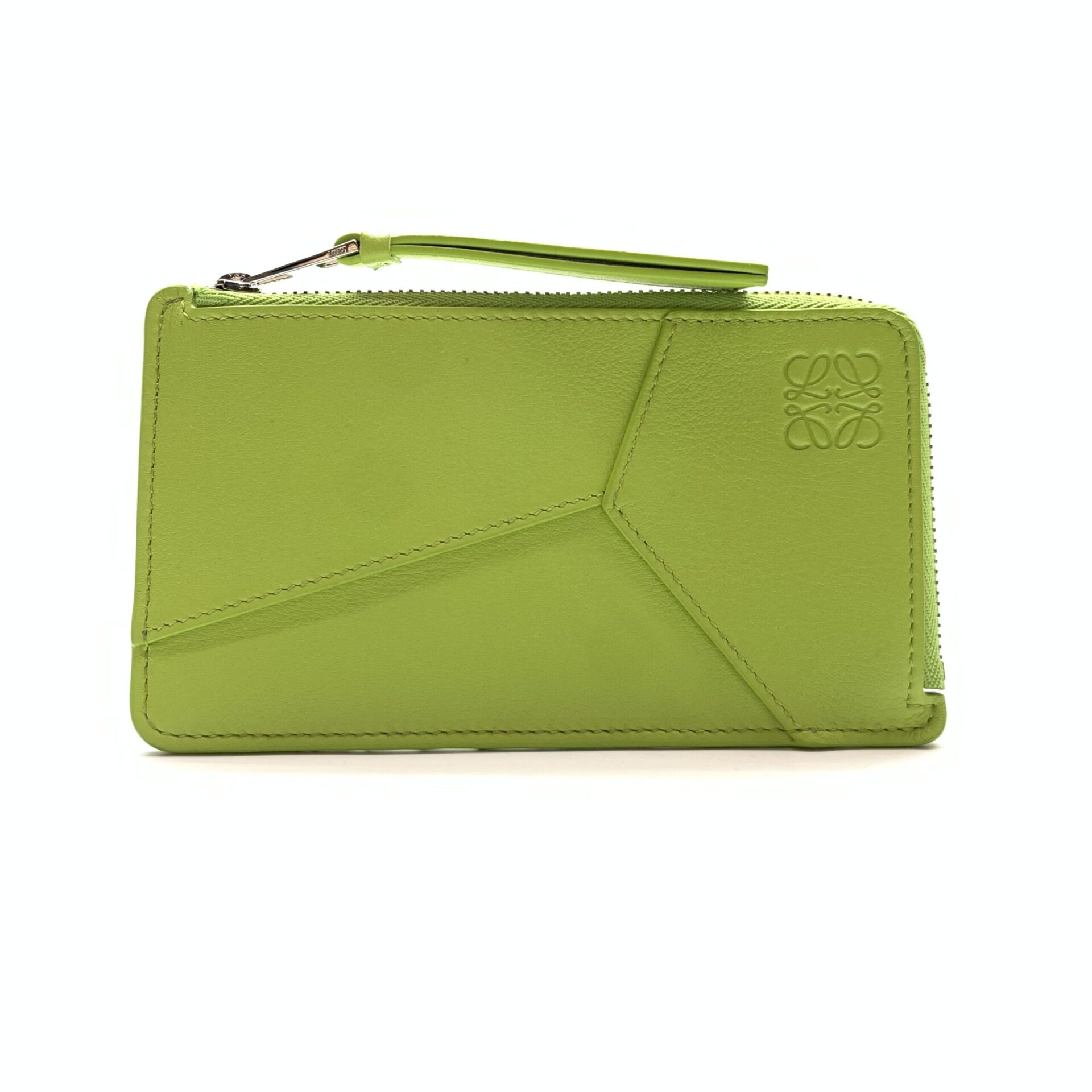 ロエベ パズル ロング カードホルダー ケース グリーン 廃盤カラー