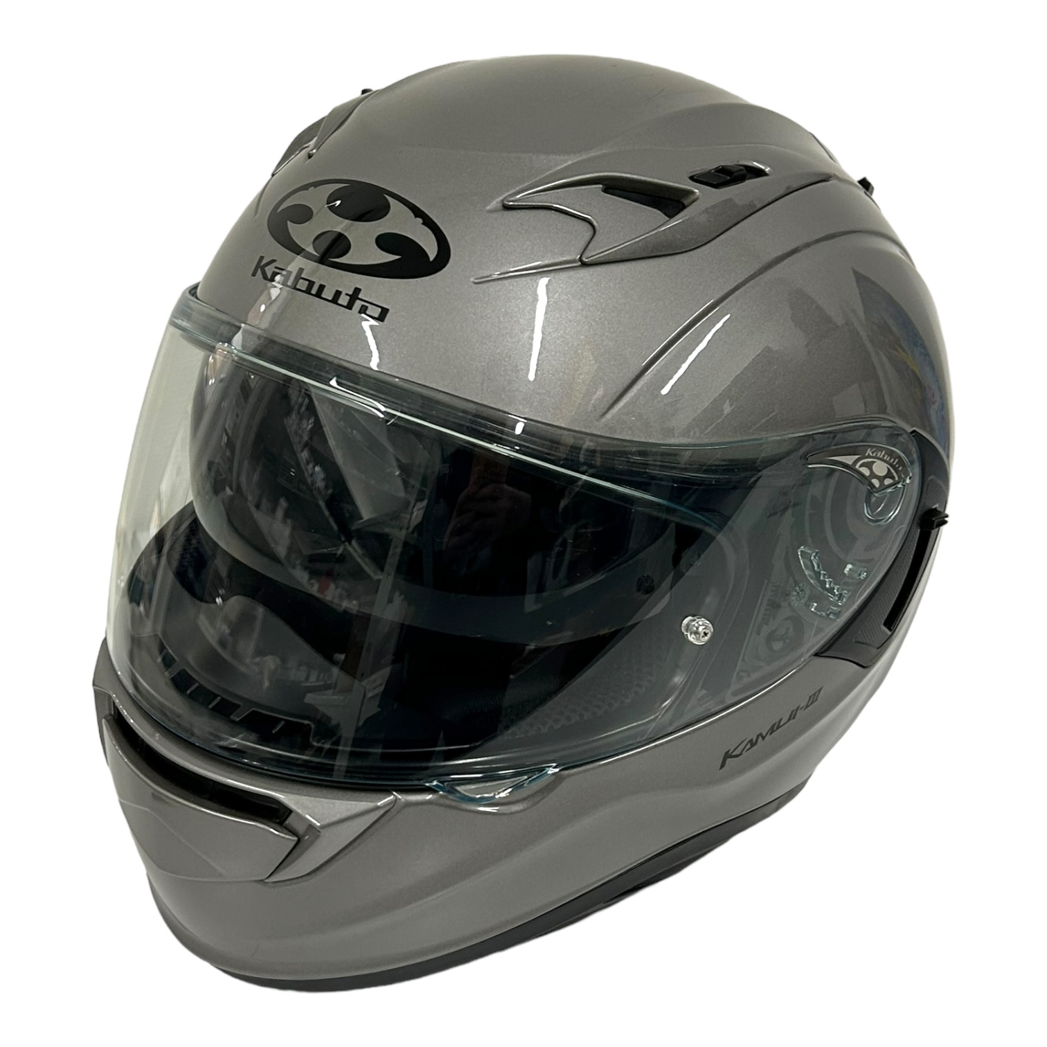 リサイクルショップどりーむ荒田店 No9441 フルフェイスメット　バイク用　KABUTO　KAMUIⅡ　Mサイズ　定価約３万　中古 リサイクルショップどりーむ荒田店 No9441 フルフェイスメット バイク