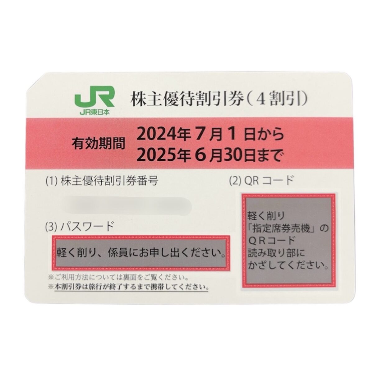 JR東日本優待券