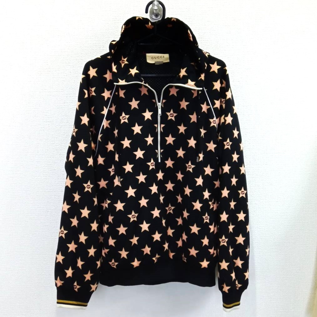 レビュー高評価の商品!の商品をすべて GUCCI(グッチ) ハーフジップパーカー】の買取価格は 705297 トップス