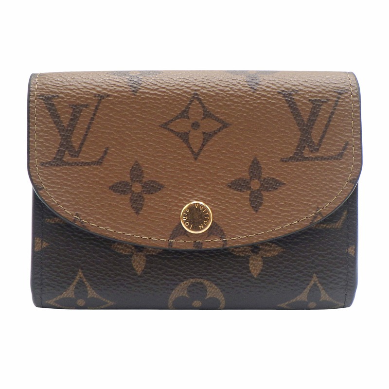 美品Louis Vuitton モノグラム ポルトモネ・ロザリモノグラム ルイヴィトン】モノグラムリバースのコンパクト財布！！M82333