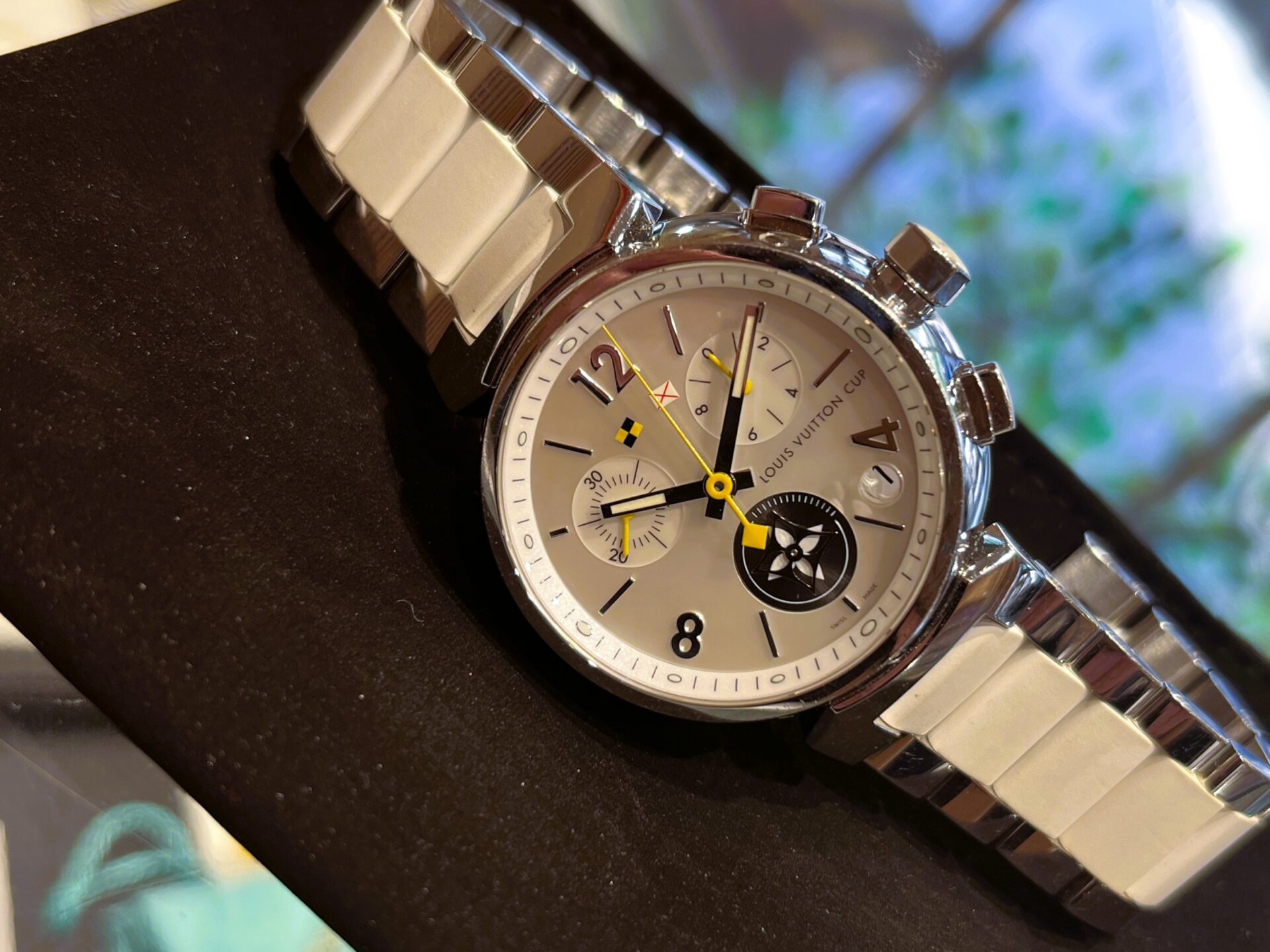 ※専用 LOUISVUITTON Q11BA タンブール ラブリーカップ ルイヴィトン タンブール ラブリーカップ クロノ シェル QZ Q11BA 時計