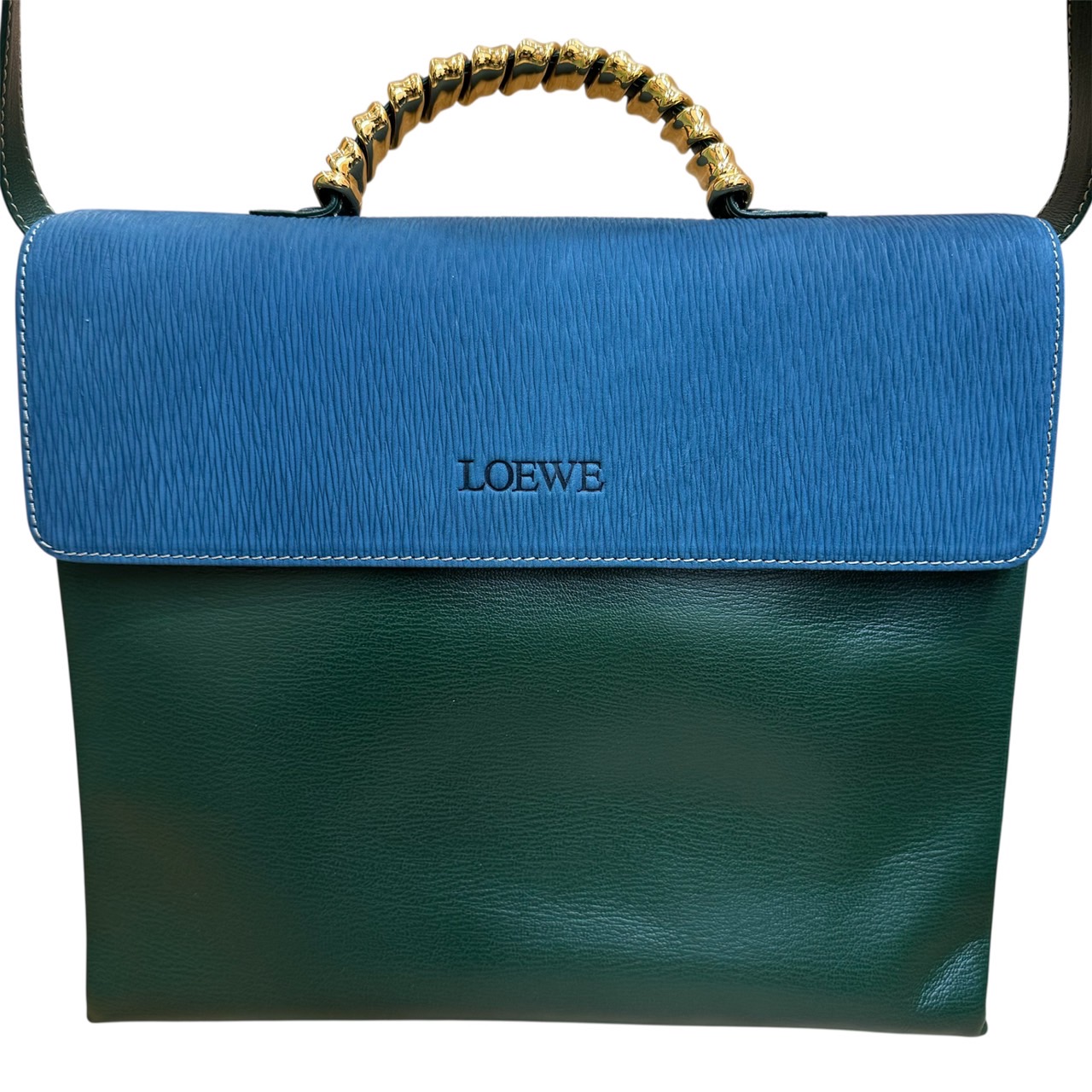 美品 LOEWE ロエベ ハンドバッグ ベラスケス バイカラー ツイスト金具 