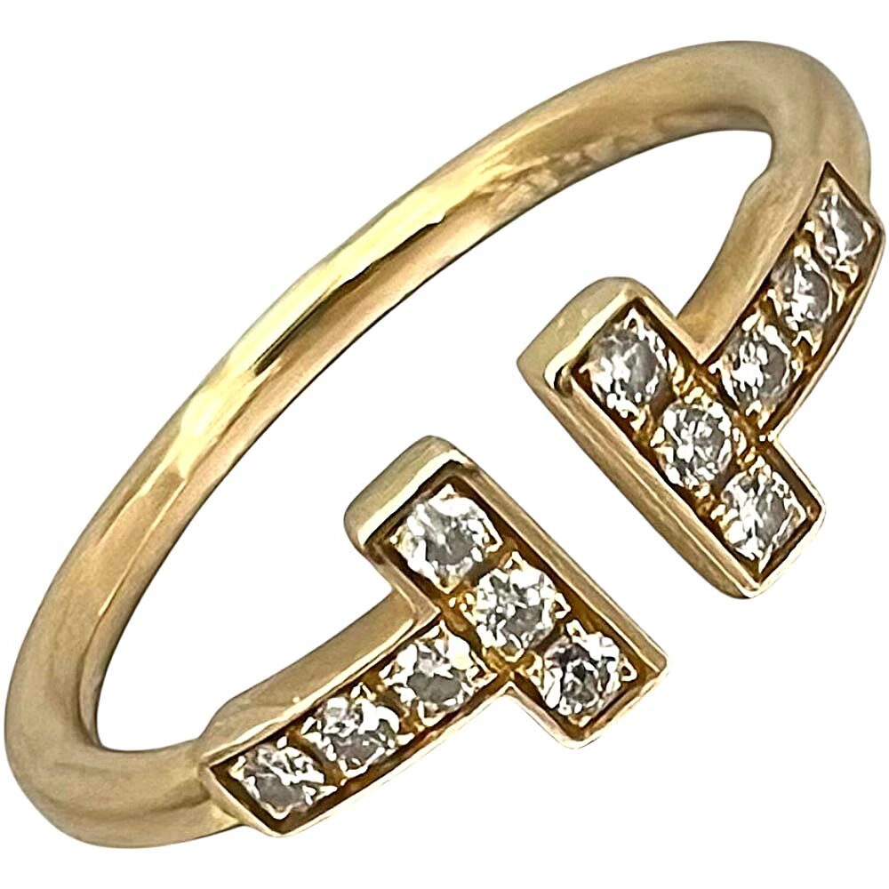 TIFFANY&Co. ティファニー リング T&COロゴ K18 7.5号 TIFFANY&Co. ティファニー リング T&COロゴ K18 7.5号