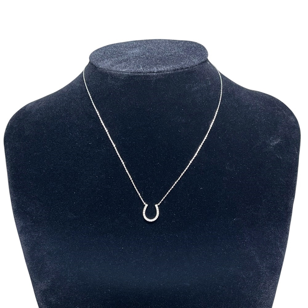 ●スタージュエリー　ホースシュー　天然ダイヤモンドネックレス　Pt950 DIAMOND HORSESHOE NECKLACE(2XN0456)Pt950 ネックレス｜スター
