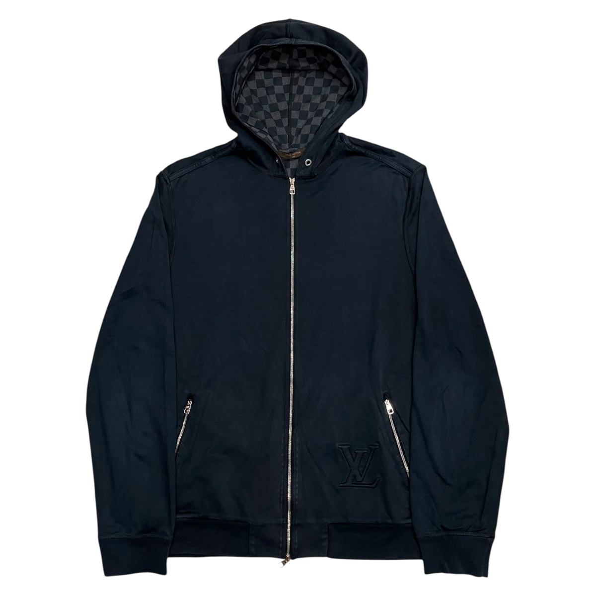 市川買取】LOUIS VUITTON ルイヴィトン LVロゴ ジップパーカー