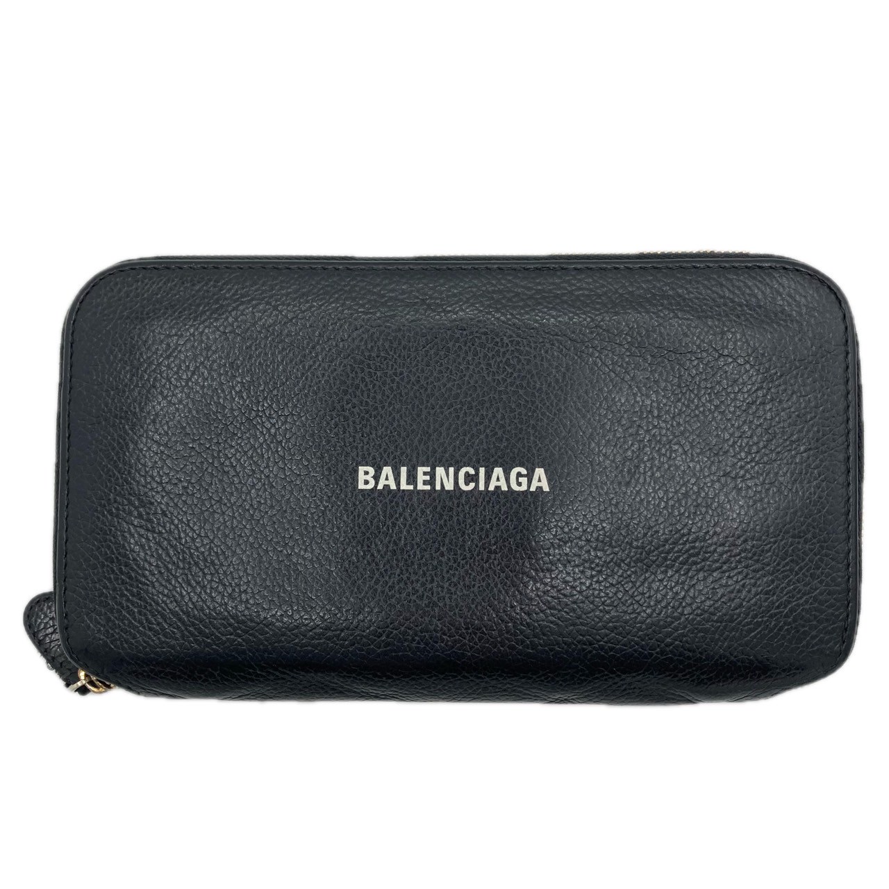 BALENCIAGA】バレンシアガ レザー ラウンドファスナー長財布をお