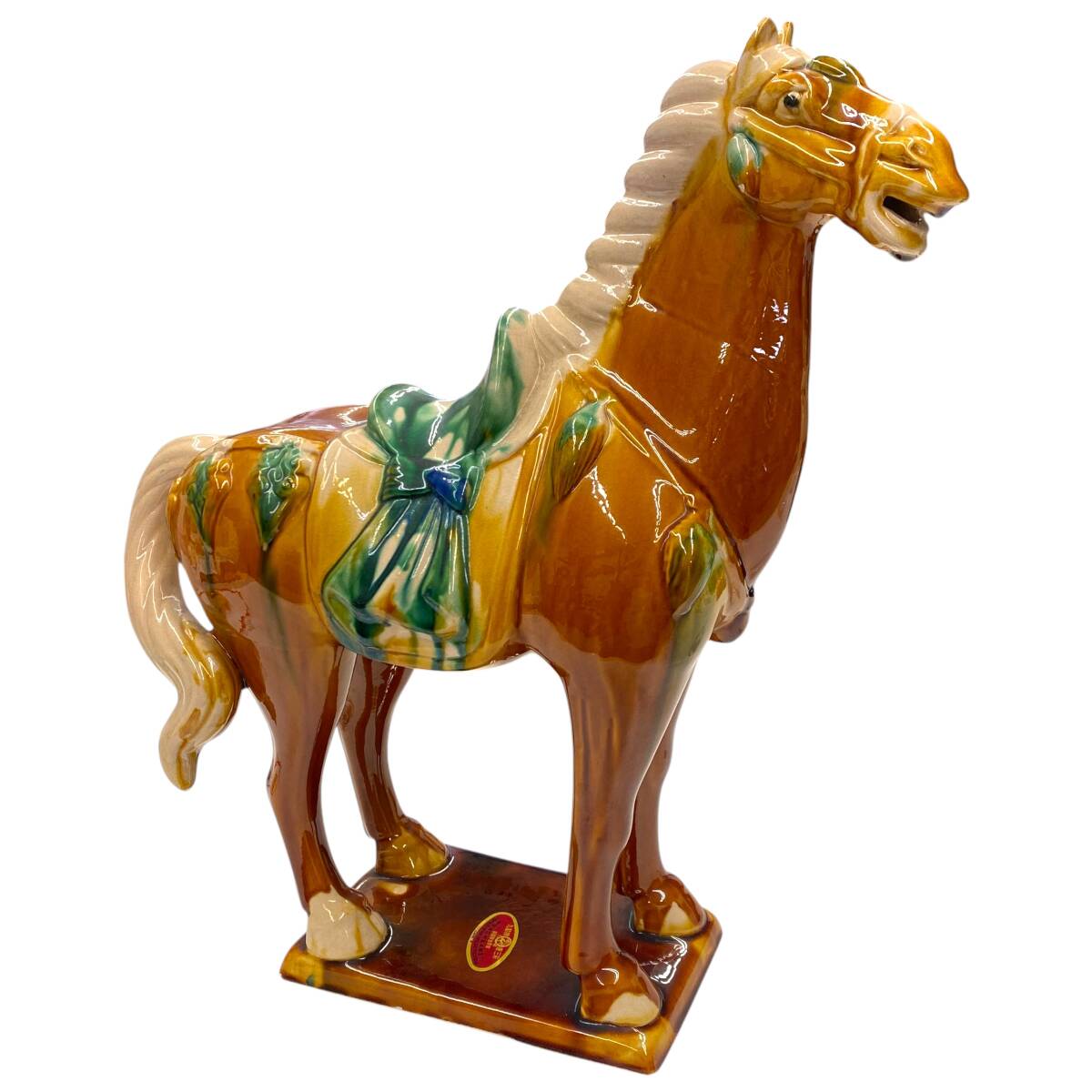 美術品 唐三彩 置物 馬 かんてい局市川】唐三彩 馬像 九都牌 中国置物をお買取りさせて