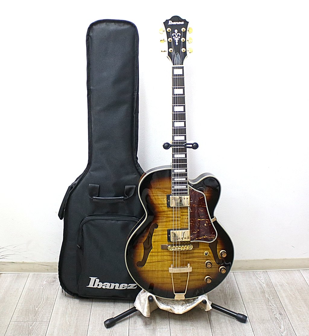 アイバニーズ AF95FM AYS Antique Yellow Sunburst フルアコ エレキ