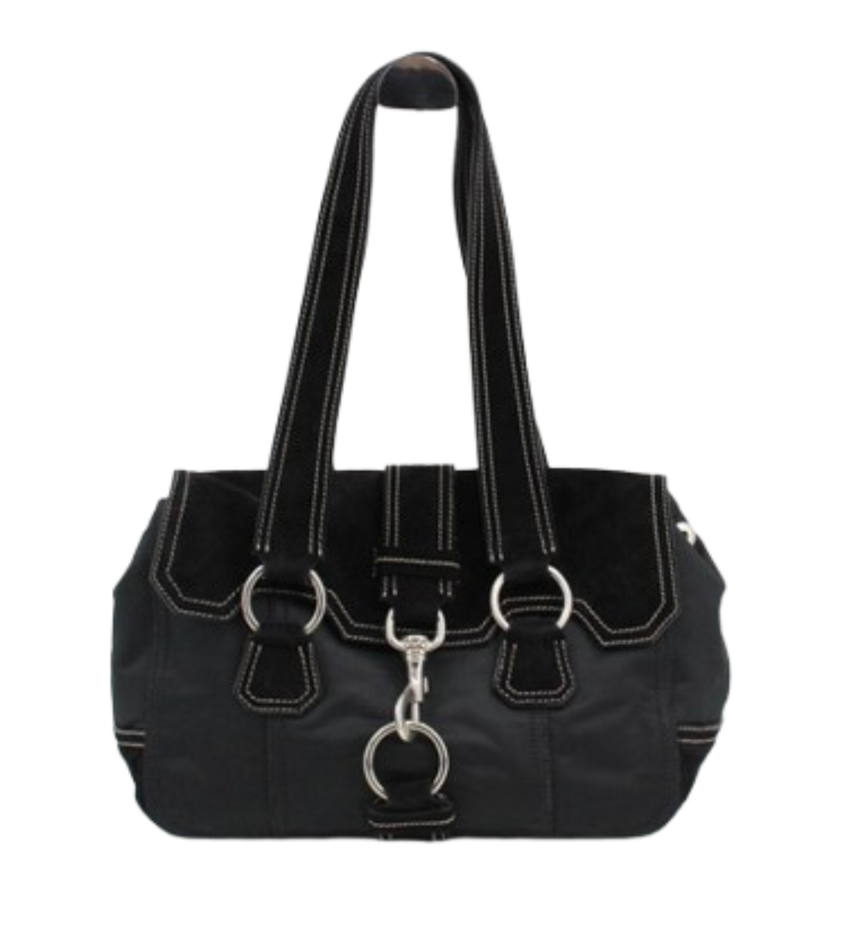 MIU MIU nylon × leather hand bag