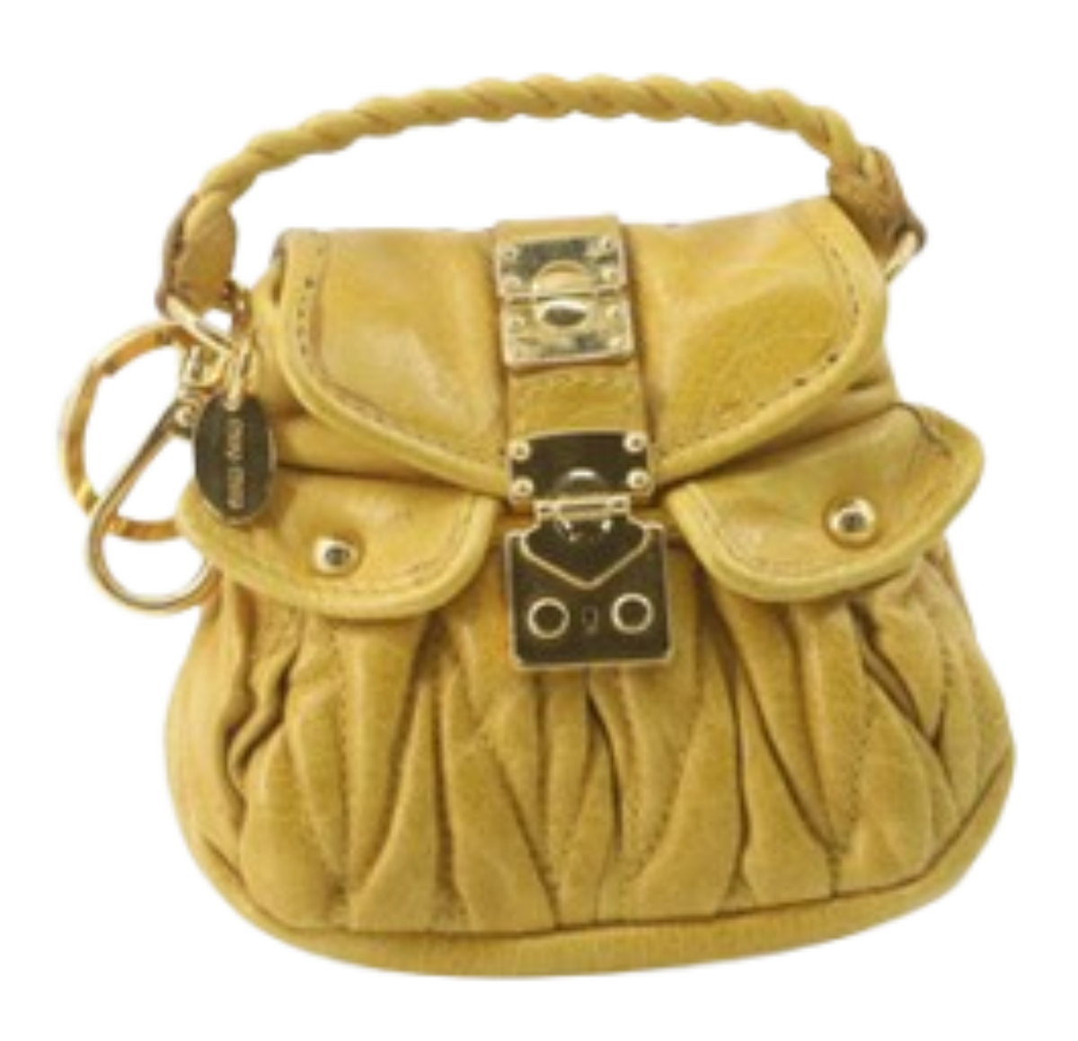 miumiu matelassé bag charm