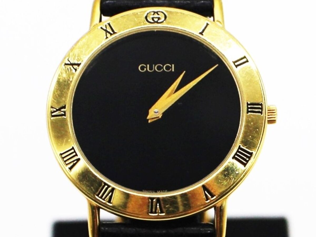 GUCCI グッチ 3000.2M ブラック文字盤 クォーツ腕時計を買取りました