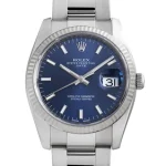 ロレックス オイスターデイト ブルー文字盤 Ref.115234