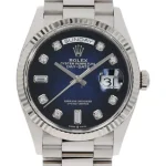 ロレックス デイデイト36 ブルー文字盤 Ref.128239A