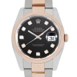 ロレックス デイトジャスト 黒文字盤 Ref.116201G