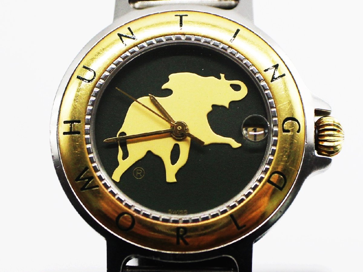 HUNTING WORLD ハンティングワールド HWL11 18k GOLD BEZEL 自動巻を