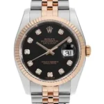 ロレックス デイトジャスト 黒文字盤 Ref.116231G