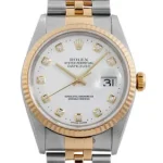 ロレックス デイトジャスト 白文字盤 Ref.16233G