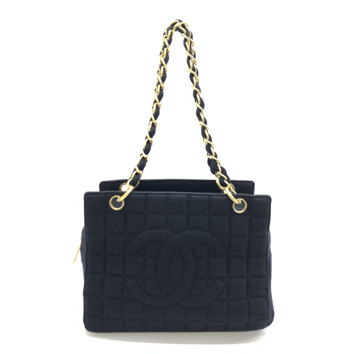 シャネル チョコバー コットン チェーンショルダーバッグ ABランク 60000
