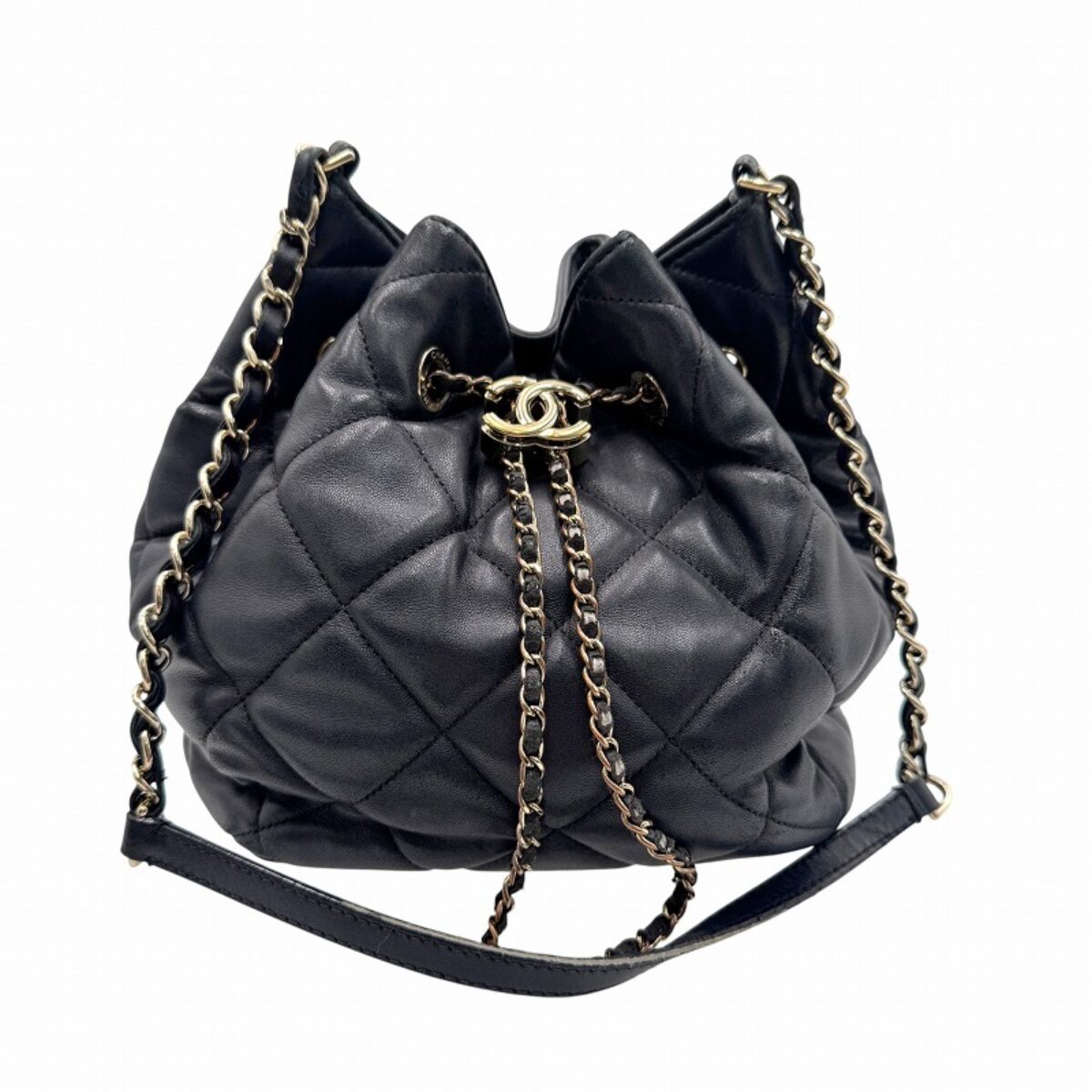 シャネル　巾着ショルダーバッグ　AS1801_1