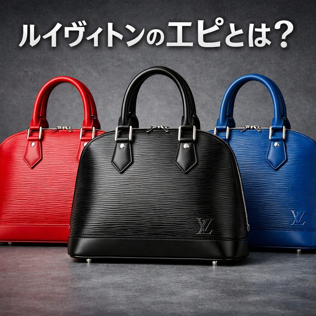 ルイヴィトン エピレザーのバッグ(赤・黒・青の人気カラー)