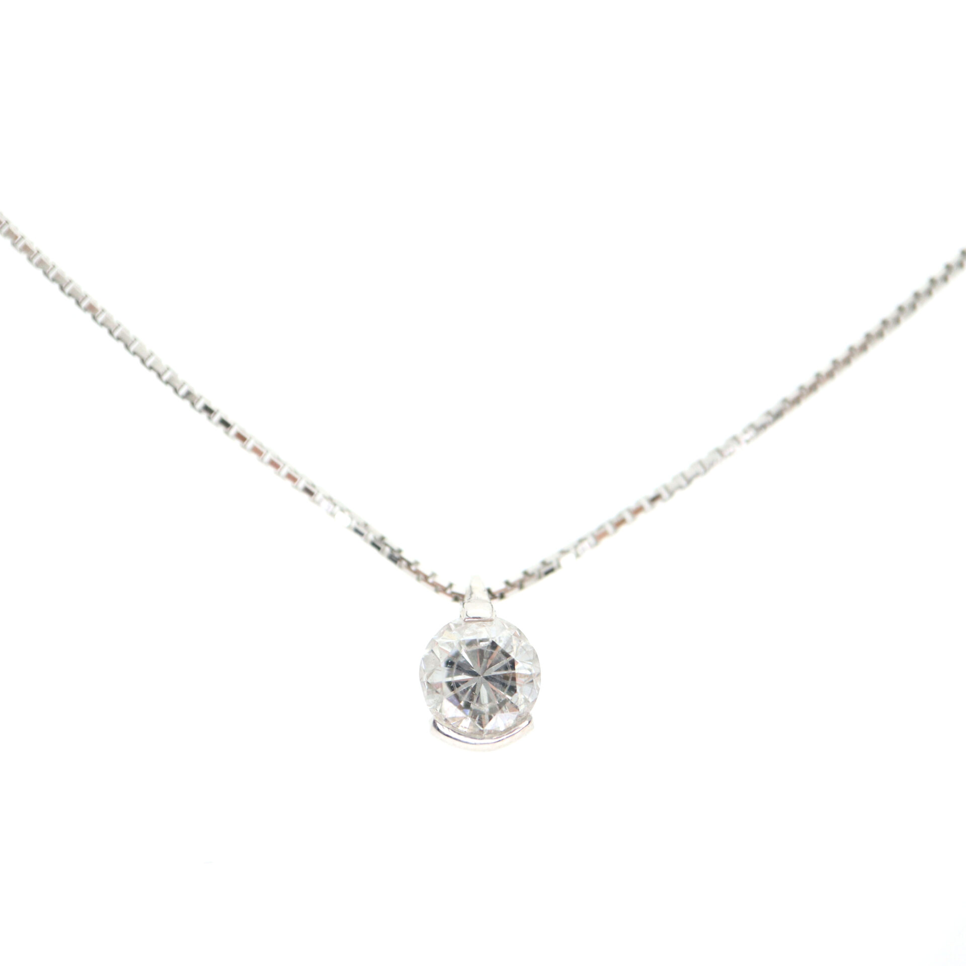 プラチナ850 一粒ダイヤモンド　ネックレス D1.07 1粒ダイヤモンドネックレス プラチナ Pt850 4.5g 1PD レディース