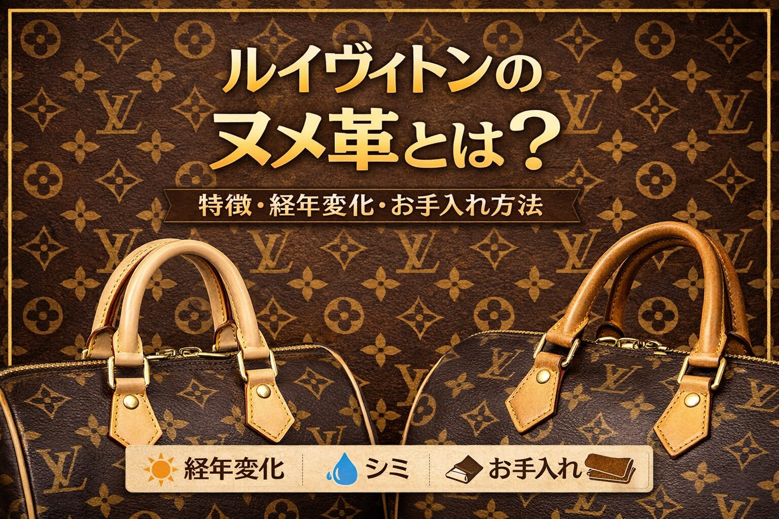 ルイヴィトンのヌメ革とは?特徴や経年変化を解説
