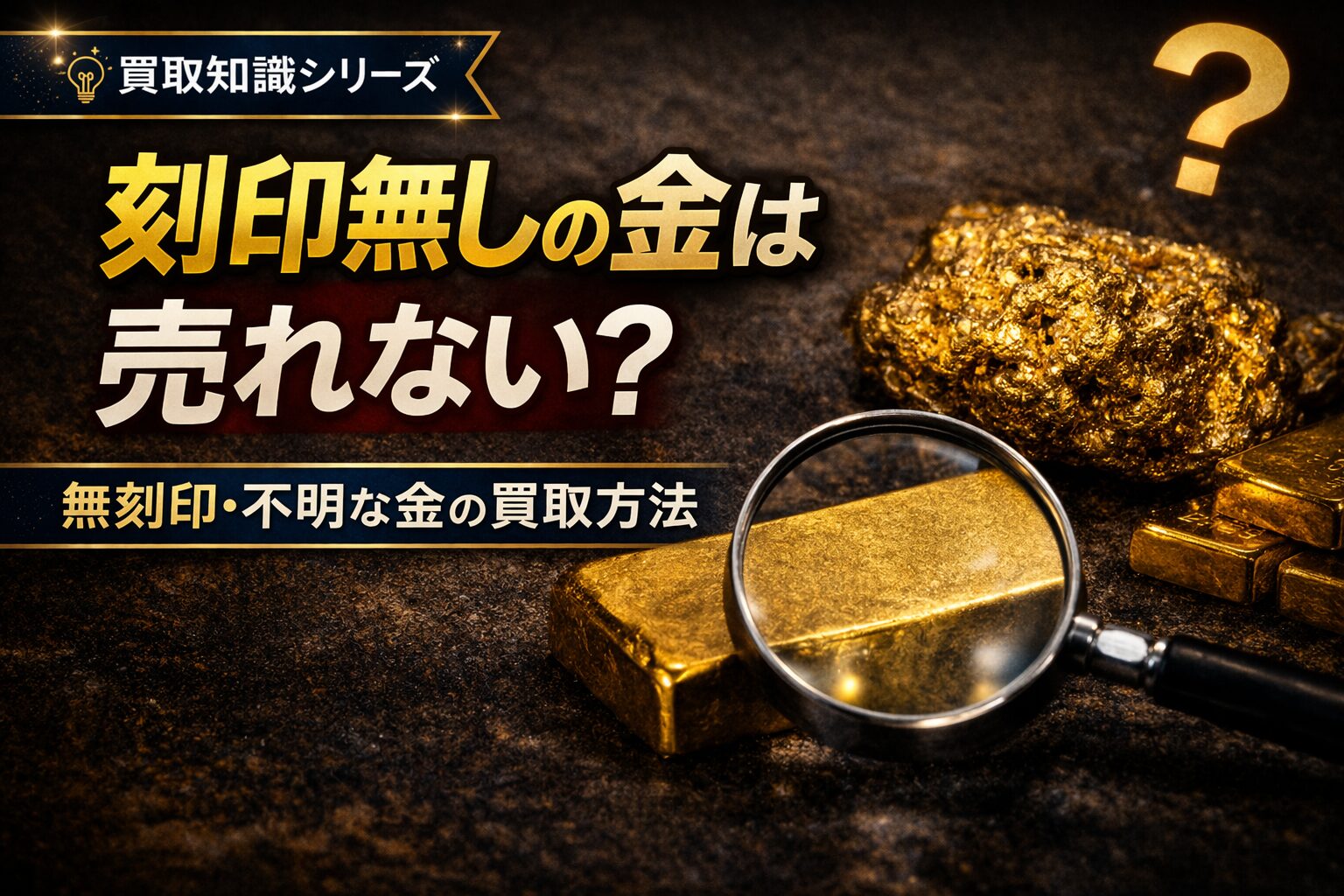 無刻印の金は売れる？