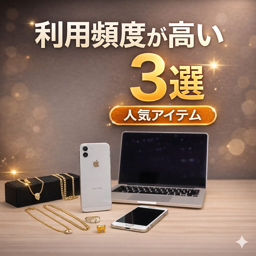 質預かりで利用頻度の高いモノ3選