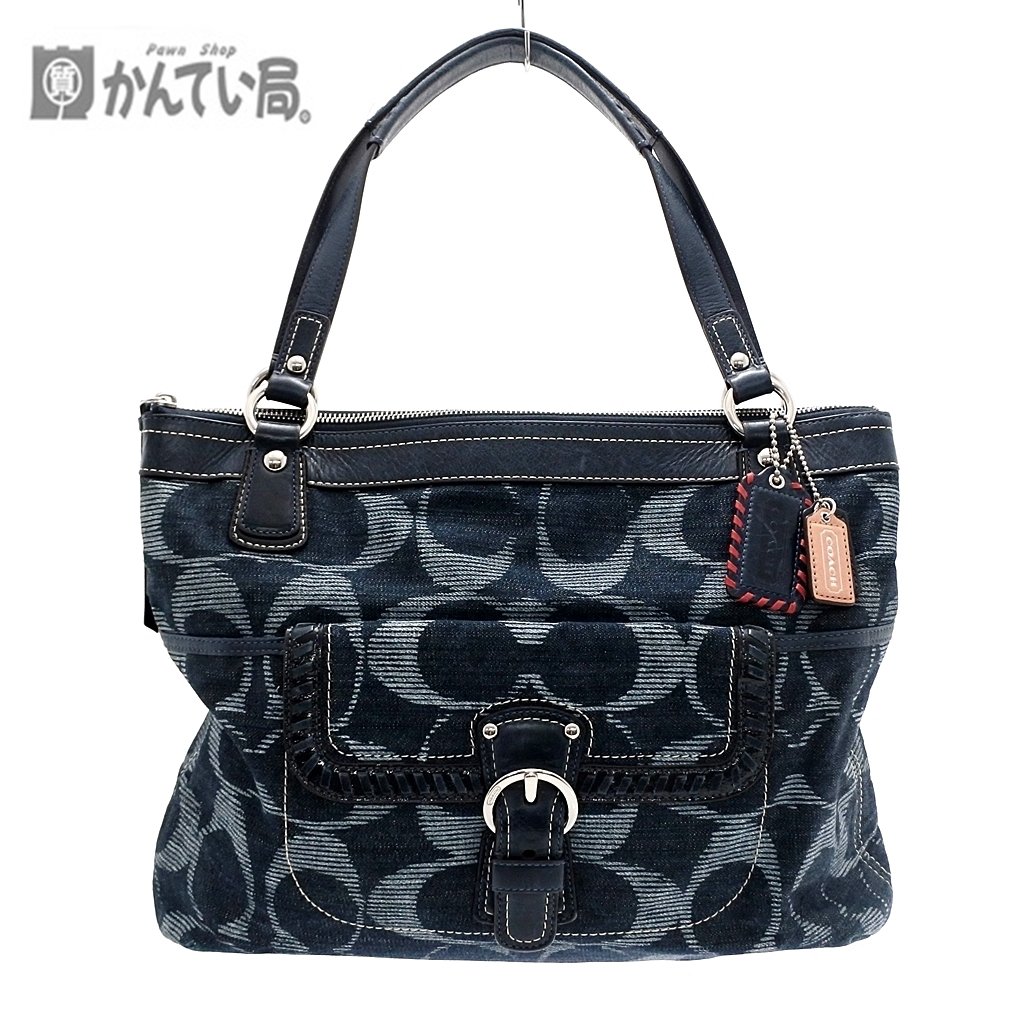 MT823　コーチ　COACH　ハンドバッグ　デニム　シグネチャー COACH コーチ シグネチャー デニム トートバッグ ハンドバッグ 18993