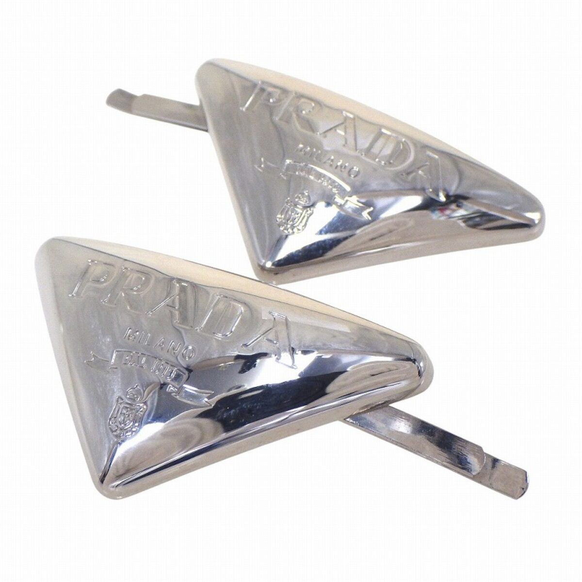 プラダ　トライアングル ヘアピン_1