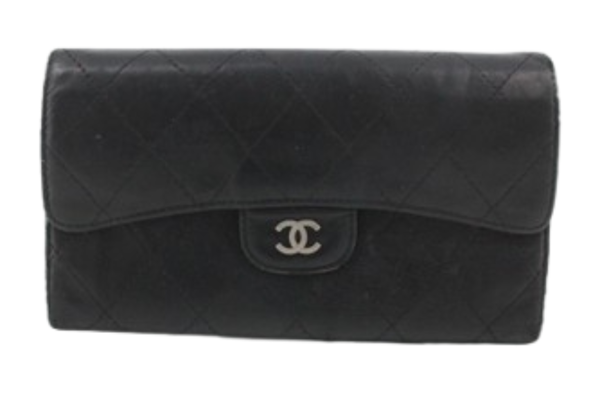 A31506 Matelasse Tri-fold Long Wallet