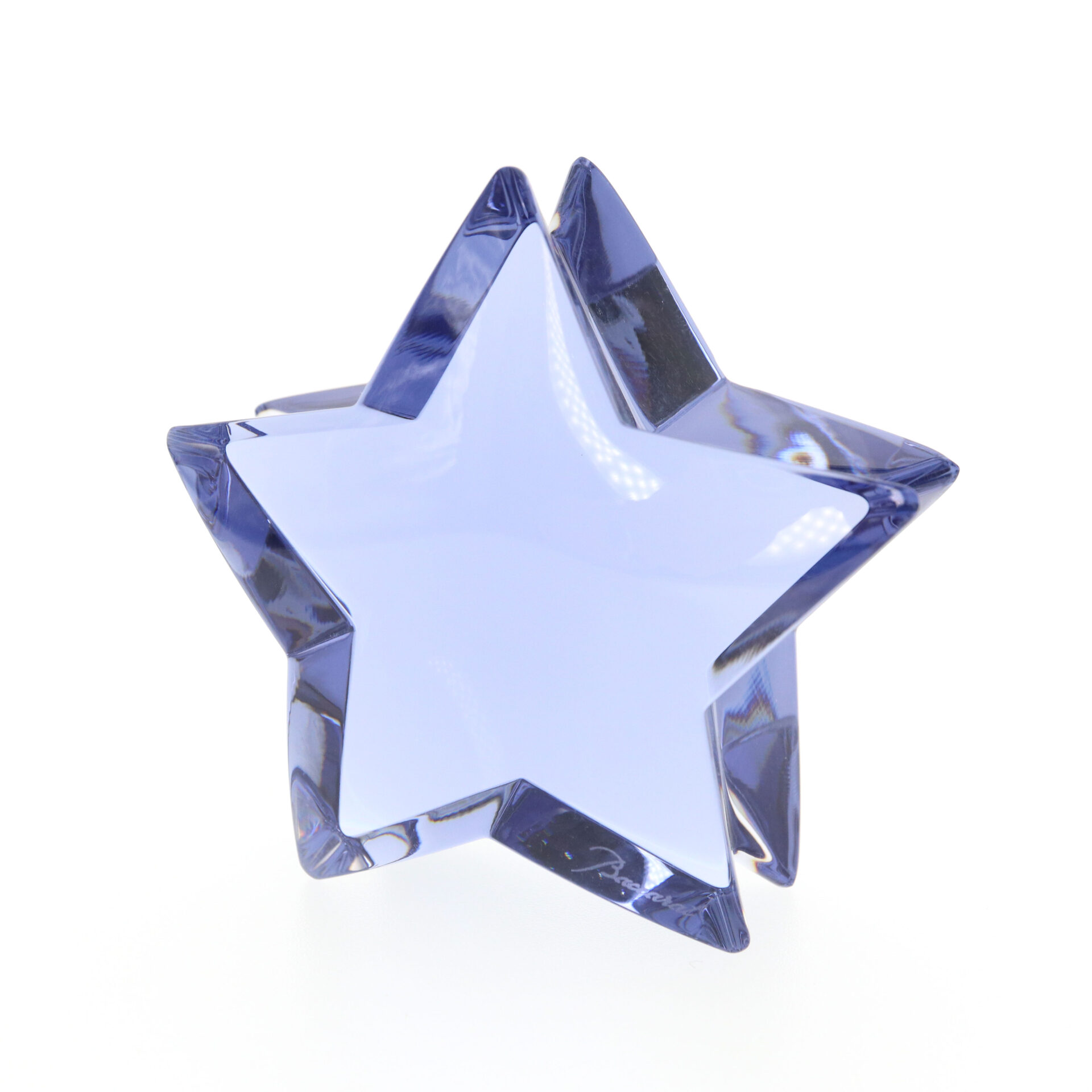 ✨Baccarat バカラ・クリスタルsky blue✨ごめんなさい価格 Baccarat【バカラ】ザンザンスター クリスタルガラス 置物 の買取価格