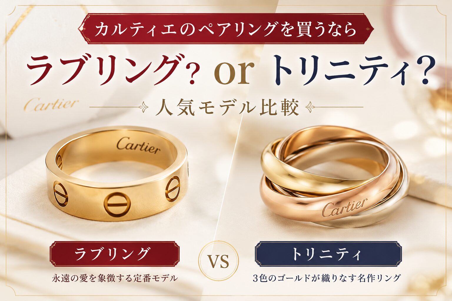 カルティエのペアリングを買うならラブリング？トリニティ？人気モデル