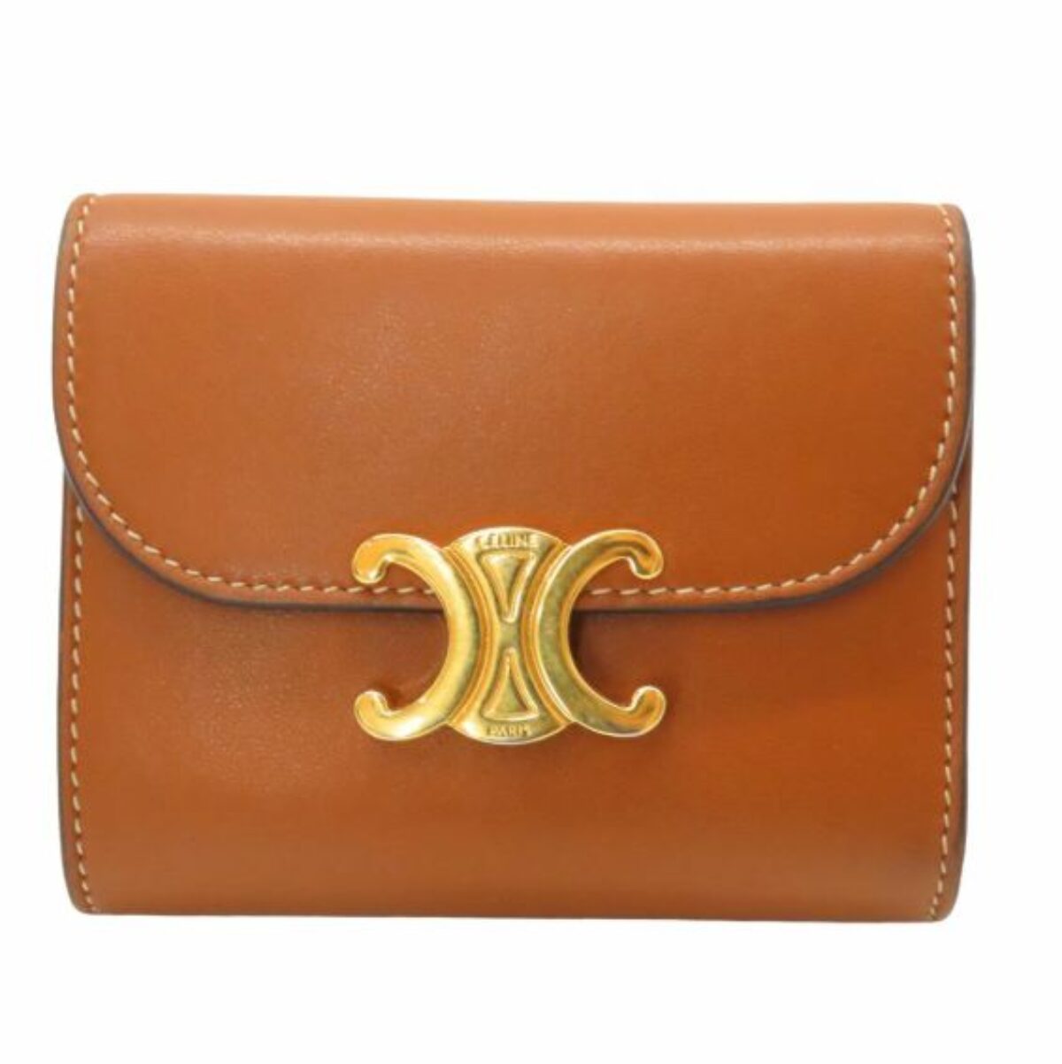 CELINE【セリーヌ】スモールフラップ ウォレット トリオンフ金具 の