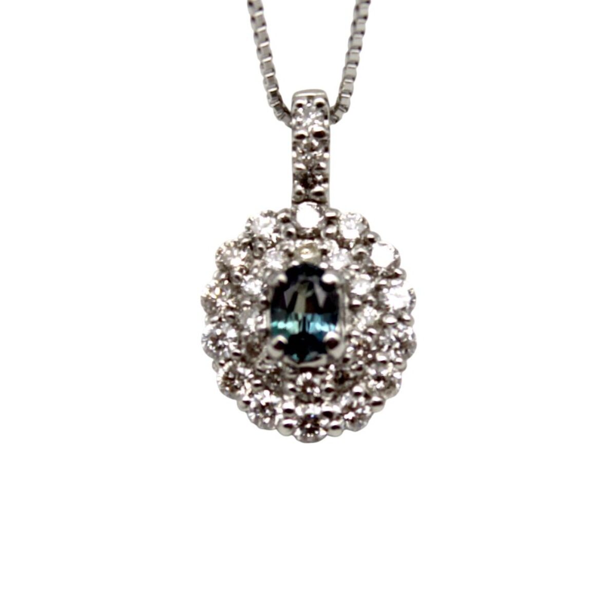 アレキサンドライト ダイアモンド ネックレス 0.13ct/D0.26ct pt850