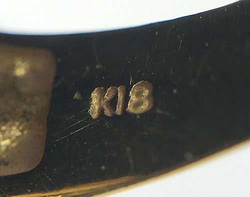 K18スネークモチーフリング