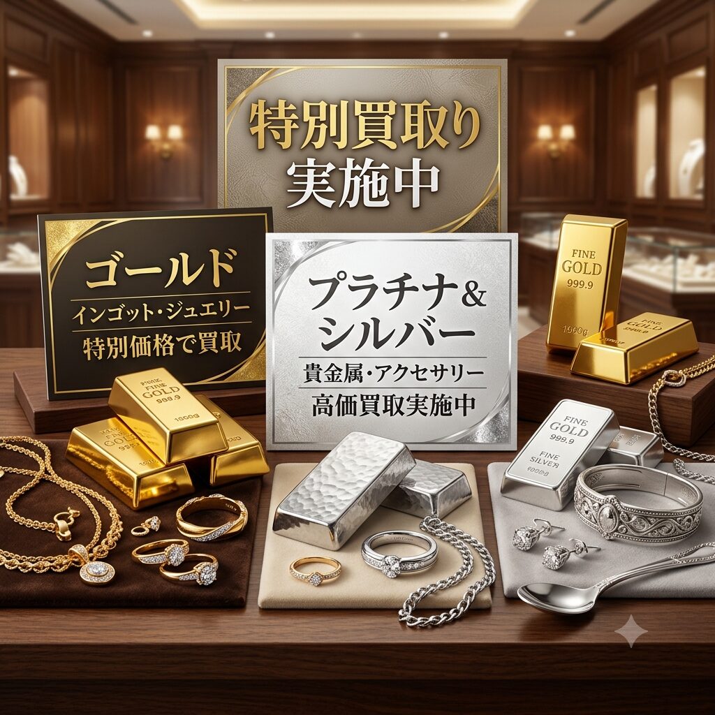 本日の金相場、金・プラチナ特別買取り価格（7月31日） | お知らせ