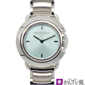 ティファニーT 世界500本限定 クォーツ式 ブルー文字盤 25mm SS×ダイヤモンド