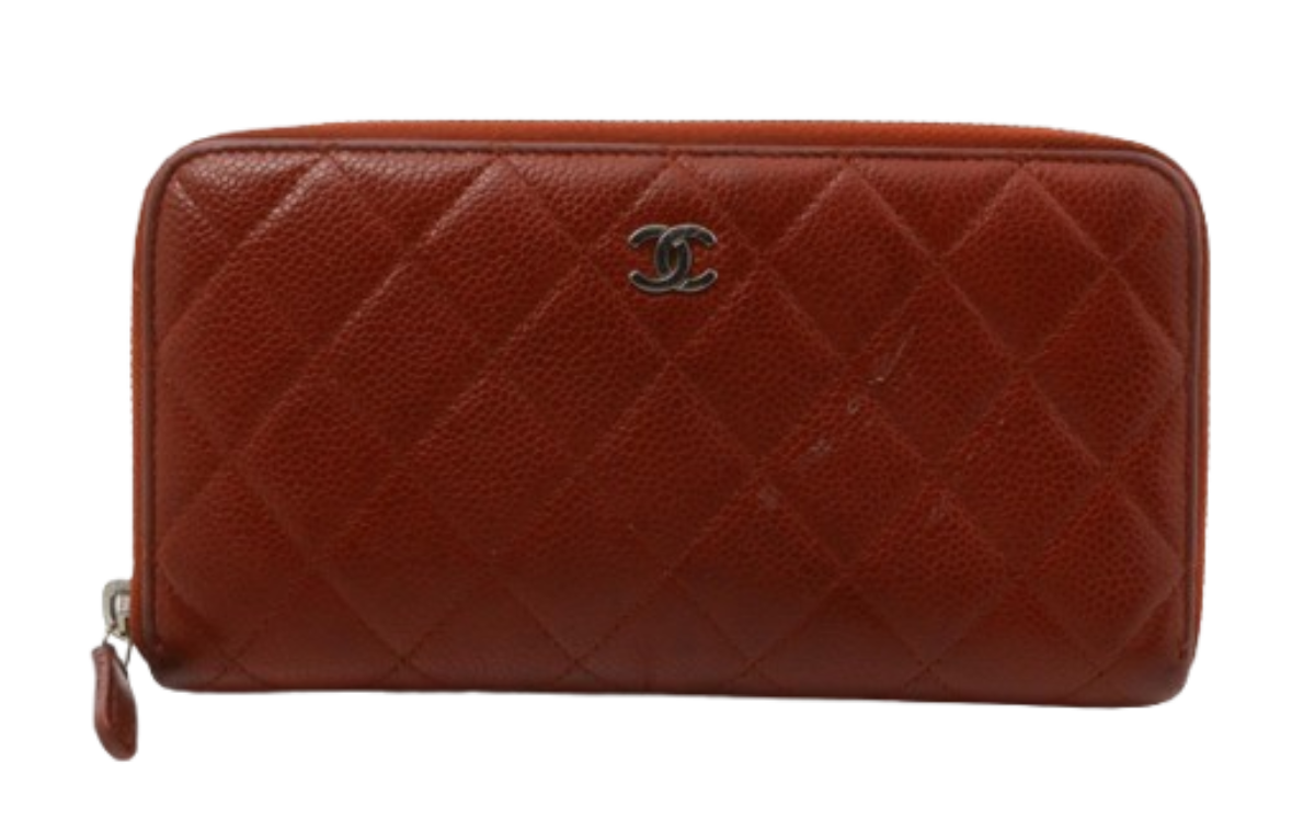 CHANEL A50097 Matelassé Zip-Around Long Wallet