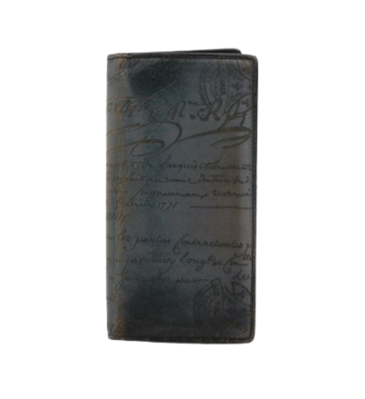 Berluti Calligraphy Bi-fold Long Wallet