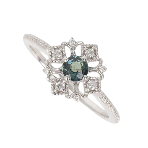 K18WG アレキサンドライトリング