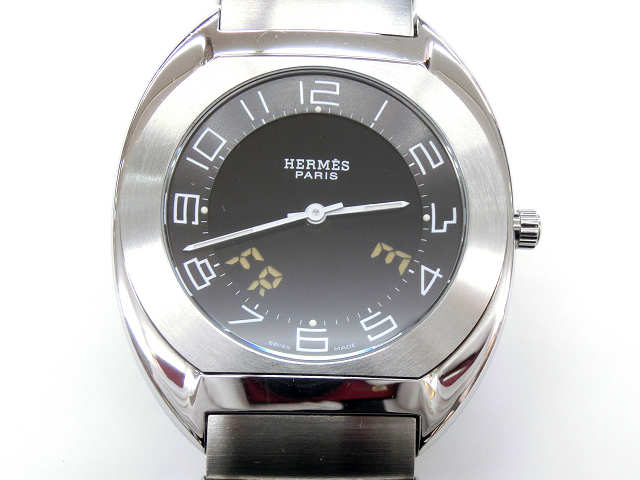 【エスパス】HERMES ‘エルメス 時計‘ ES1.710 アナデジ☆極美品☆ エルメス エスパスES1.710(メンズ) ワンオーナー 美品 クオーツ