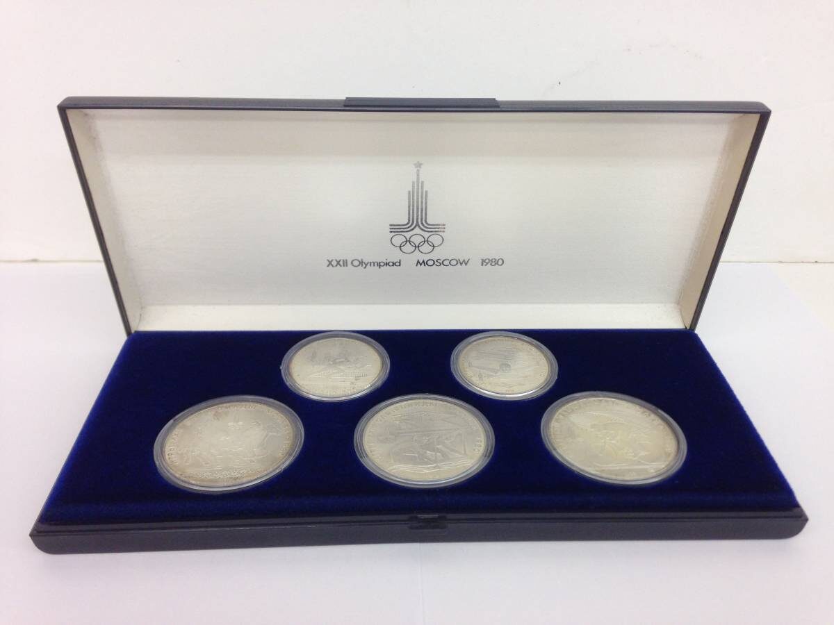 モスクワオリンピック 記念コイン 記念メダル 銀貨 1980 5枚セットをお 