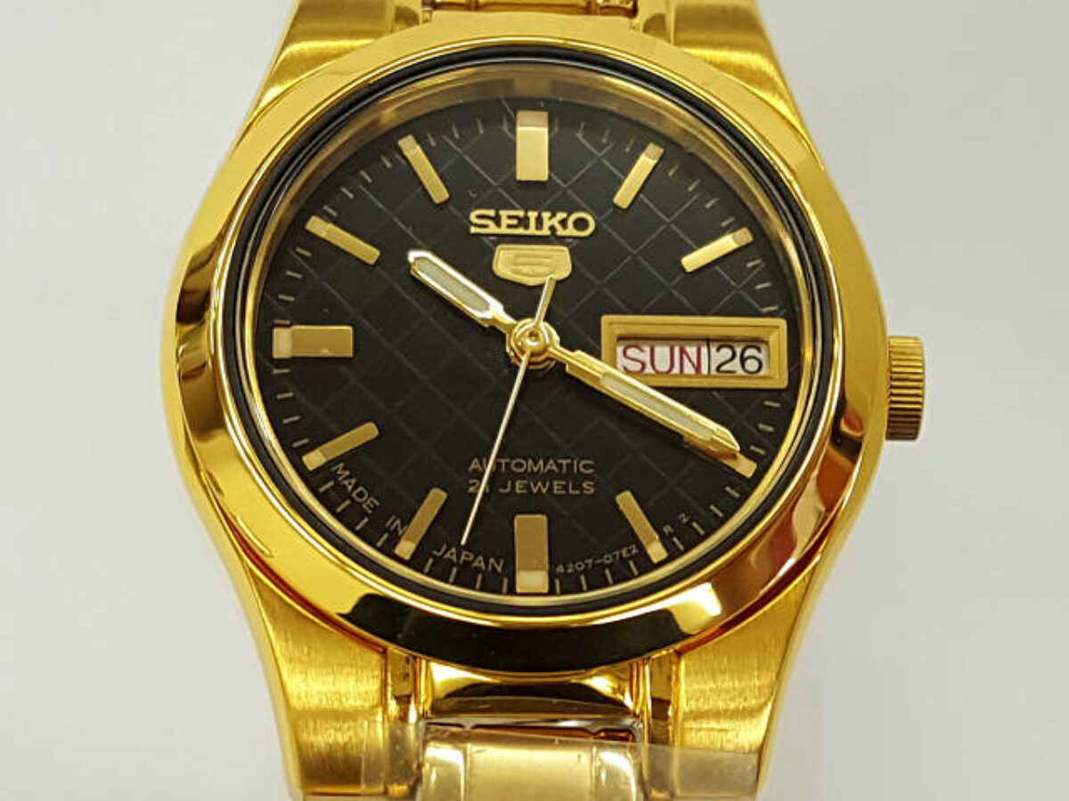 SEIKO(セイコー)セイコー5 SYMH24J1 自動巻き 腕時計 ゴールドカラーを